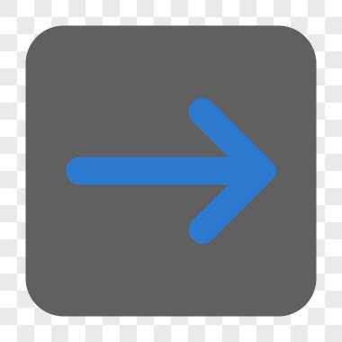 Ok sağ yuvarlak kare düğme