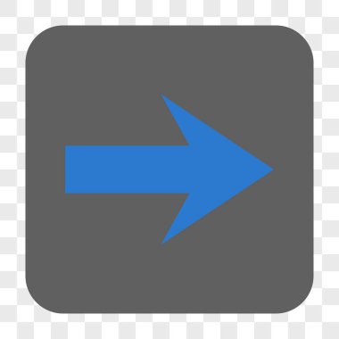 Ok sağ yuvarlak kare düğme