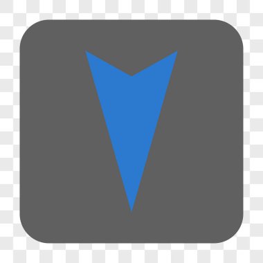 Ok ucu yuvarlatılmış kare düğmesini basılı