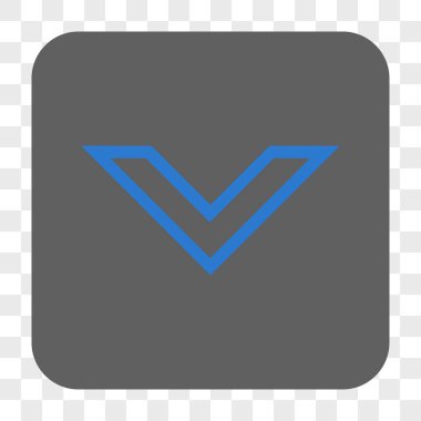 Ok ucu yuvarlatılmış kare düğmesini basılı