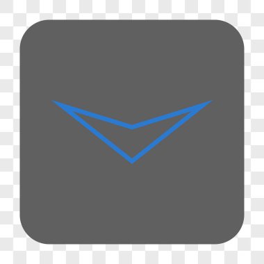 Ok ucu yuvarlatılmış kare düğmesini basılı