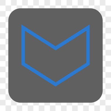 Ok ucu yuvarlatılmış kare düğmesini basılı