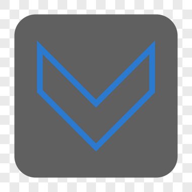 Ok ucu yuvarlatılmış kare düğmesini basılı