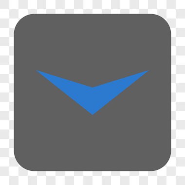 Ok ucu yuvarlatılmış kare düğmesini basılı