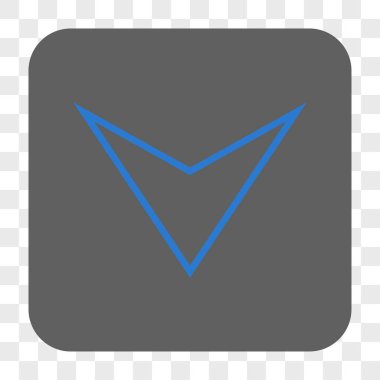 Ok ucu yuvarlatılmış kare düğmesini basılı