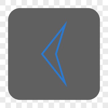 Ok ucu sol yuvarlak kare düğme