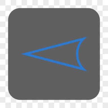 Ok ucu sol yuvarlak kare düğme