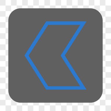 Ok ucu sol yuvarlak kare düğme