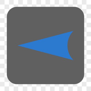 Ok ucu sol yuvarlak kare düğme