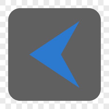 Ok ucu sol yuvarlak kare düğme