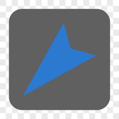 Kare düğme ok ucu sol aşağı yuvarlanmış