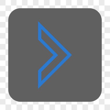 Ok ucu sağ yuvarlak kare düğme