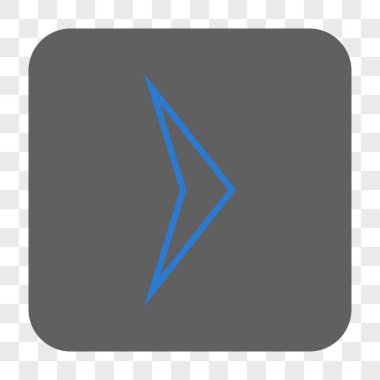 Ok ucu sağ yuvarlak kare düğme