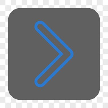 Ok ucu sağ yuvarlak kare düğme