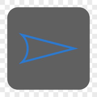 Ok ucu sağ yuvarlak kare düğme