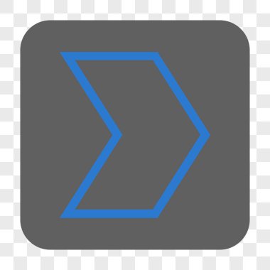 Ok ucu sağ yuvarlak kare düğme