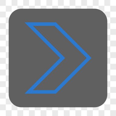 Ok ucu sağ yuvarlak kare düğme