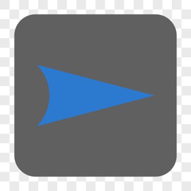 Ok ucu sağ yuvarlak kare düğme