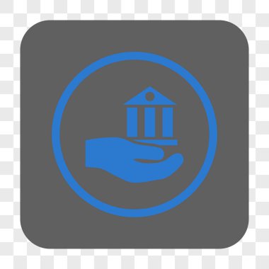 Banka hizmet yuvarlak kare düğme