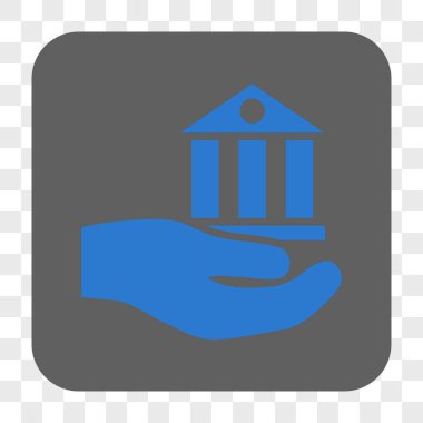 Banka hizmet yuvarlak kare düğme