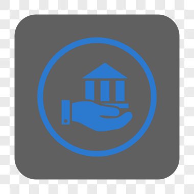 Banka hizmet yuvarlak kare düğme