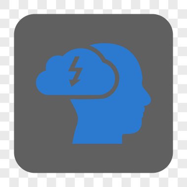 Beyin fırtınası yuvarlak kare düğme