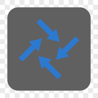 Merkezcil okları yuvarlak kare düğme