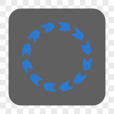 Dolaşım yuvarlak kare düğme