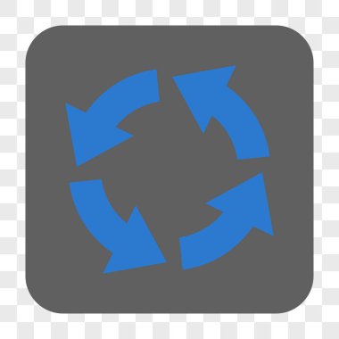 Dolaşım yuvarlak kare düğme