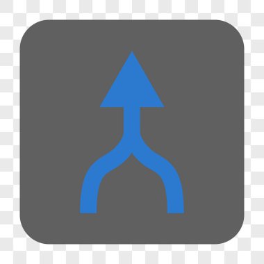 Yuvarlatılmış Kare düğmesini yukarı ok birleştirmek