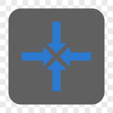 Oklar yuvarlak kare düğmeye basmak