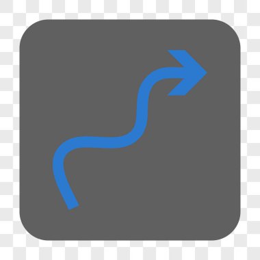 Eğri ok yuvarlak kare düğme