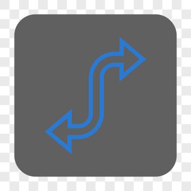 Eğri Exchange ok yuvarlak kare düğme