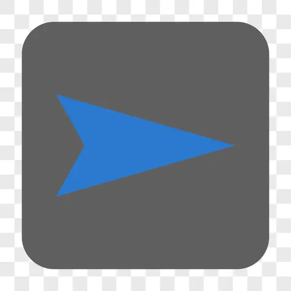 Arrowhead botão quadrado direito arredondado — Vetor de Stock