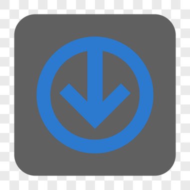 Yuvarlatılmış Kare düğme aşağı yön