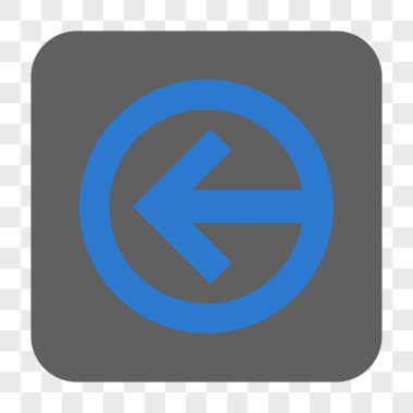 Yön sol yuvarlak kare düğme