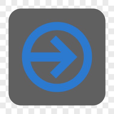 Yön sağ yuvarlak kare düğme