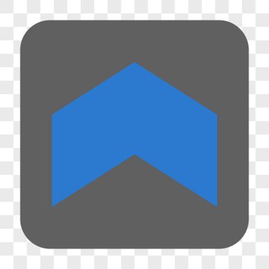 Yön yukarı yuvarlak kare düğme