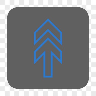 Yön yukarı yuvarlak kare düğme