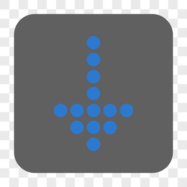 Yuvarlatılmış Kare düğme aşağı noktalı ok