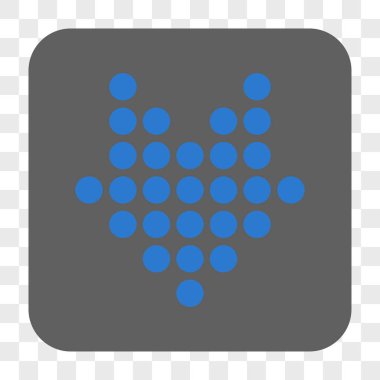 Yuvarlatılmış Kare düğme aşağı noktalı ok