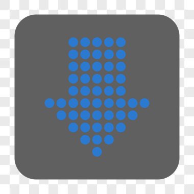 Yuvarlatılmış Kare düğme aşağı noktalı ok