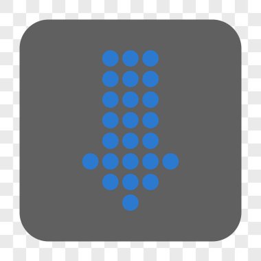 Yuvarlatılmış Kare düğme aşağı noktalı ok