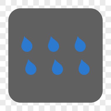 Damla kare düğme yuvarlak