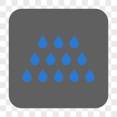 Damla kare düğme yuvarlak