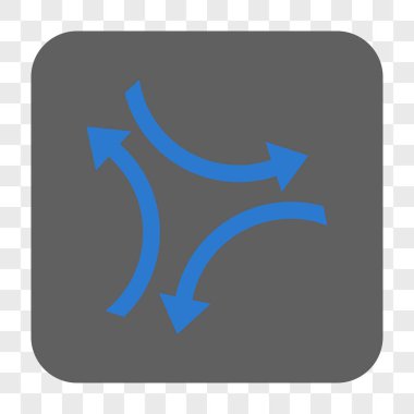 Exchange okları yuvarlak kare düğme