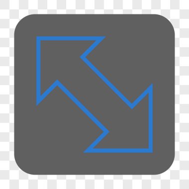 Exchange çapraz kare düğme yuvarlak