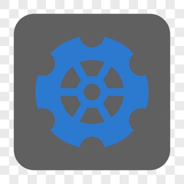 Dişli yuvarlak kare düğme