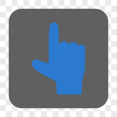 Yuvarlatılmış Kare düğme kadar el işaretçisi