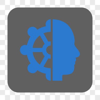 Akıl yuvarlak kare düğme